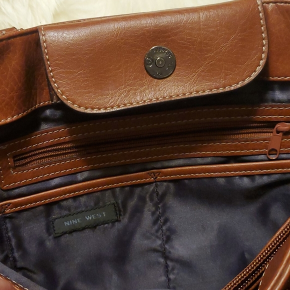 Nine West Leather Satchel - Brown - Picture 3 of 6